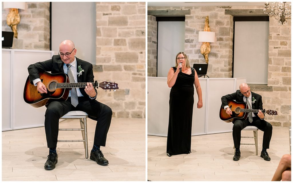 Father surprises bride with song during reception